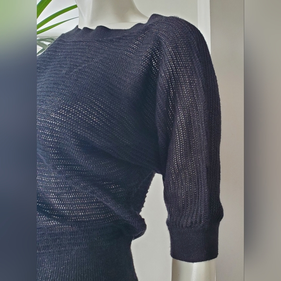 Black Metallic Knit Top - Picture 3 of 3